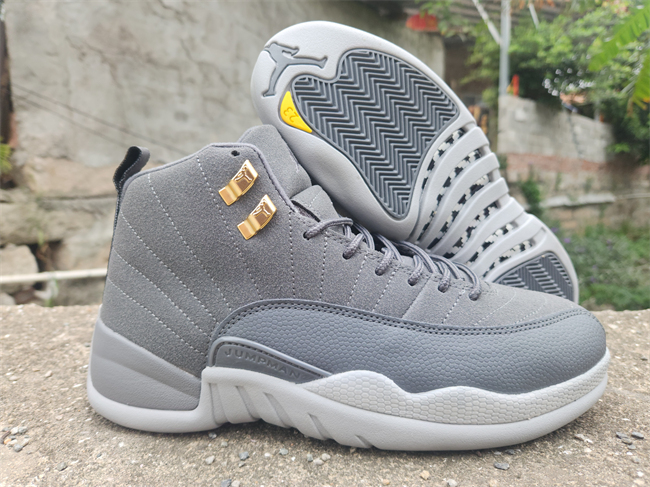 Men's Running weapon Air Jordan 12 Grey Shoes 089